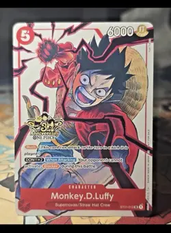 One Piece TCG Monkey D. Luffy ST01-012 (Alternate Art) 3rd Anniversary Promo - Image 1