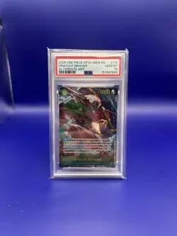 Bandai One Piece TCG Dracule Mihawk OP14-119 Alt Art SEC PSA 10 - Image 1