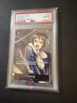2023 Tashigi One Piece Box Topper OP02-105 Paramount War _ English _ PSA 10 - Image 1