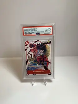 2025 One Piece EN 3rd Anniversary 3 Brothers Pack #012 Monkey D Luffy PSA 10 - Image 3