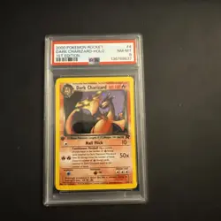 2000 POKEMON ROCKET 1ST EDITION #4 DARK CHARIZARD-HOLO PSA 8 - Image 1