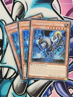 YUGIOH 3X BLGG-EN021 Tohushaddoll Grysta Secret Rare 1ST EDITION PLAYSET - Image 1
