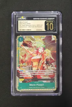 2025 ONE PIECE PREM. CARD COLL. BEST SELECTION VOL.4 MORE PIZZA! CGC PRISTINE 10 - Image 1