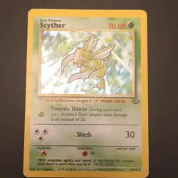 Scyther 10/64 Jungle Holo Rare 70 HP Basic Pokemon TCG Card ENG 1999 - Image 2