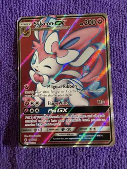 Pokemon TCG Sylveon GX Guardians Rising Holo Card 140/145 - Image 1
