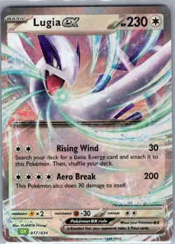 Lugia ex 017/034 Trading Card Game Classic - Pokemon Card - NM - Image 1