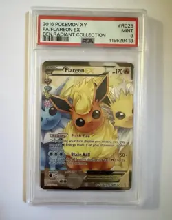 Pokemon Flareon EX RC28-32 Full Art Ultra Rare Holo PSA 9 2016 - Image 1