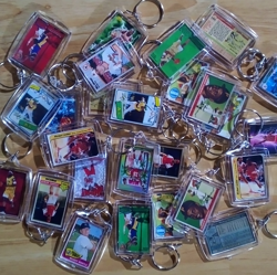 25 Pack Acrylic TCG Card Keychains, You Pick | Mini Pokemon Sports Card Keychain - Image 1