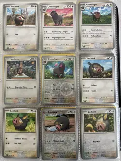 Pokemon Card Species Set Lot - 9x Unique Cards / Lechonk Family - Image 1