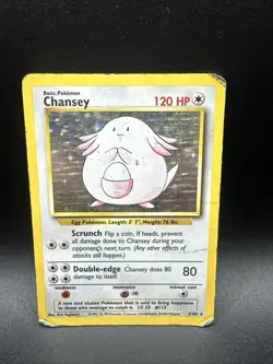 Pokemon Card - Chansey Holo Rare Base Set 3/102 - Image 1