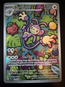 Ambipom 107/094 Illustration Rare Phantasmal Flames Mega Evolution Pokemon TCG ✅ - Image 1
