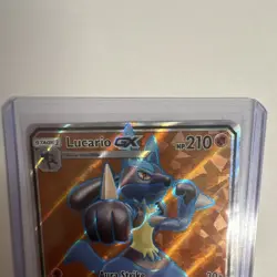 Pokemon TCG Lucario GX SM Forbidden Light 122/131 Holo Ultra Rare - Image 3