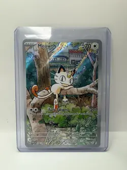 Pokemon TCG Meowth 106/094 Me02: Phantasmal Flames Illustration Rare Holo Card - Image 1