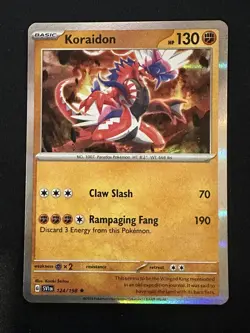 POKEMON TCG KORAIDON 124/198 SCARLET & VIOLET RARE HOLO ENGLISH - Image 1