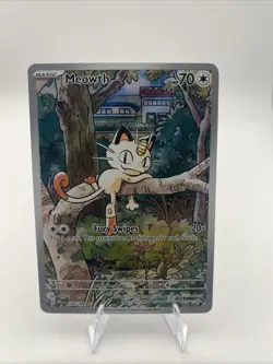 Pokemon Meowth 106/094 – Phantasmal Flames – English IR (Illustration Rare) - Image 1