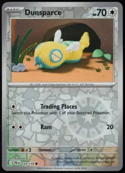 Dunsparce 120/159 Common Journey Together Pokemon Reverse Holo Near Mint - Image 1