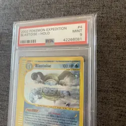 Pokemon Blastoise Expedition Holo Rare #4 PSA 9 Mint - Image 4