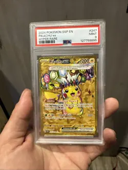 PSA 9 Pokemon Pikachu ex 247/191 Surging Sparks Hyper Rare Full Art - Image 1