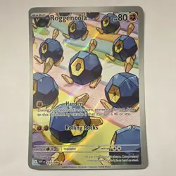 Pokemon TCG Roggenrola 127/086 Sv: White Flare IR Full Art Holo 80 HP - Image 1