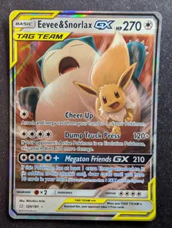 Eevee & Snorlax GX - 120/181 Tag Team - Team UP (Pokemon) MP - Image 1