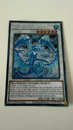 Yu-Gi-Oh! Brionac The Magical Ice Dragon BLTR-EN004 Secret Rare Mint 1st Edition - Image 1