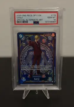 2025 ONE PIECE A FIST OF DIVINE SPEED #OP06-119 SANJI SP SP ALT ART SEC PSA 10 - Image 1