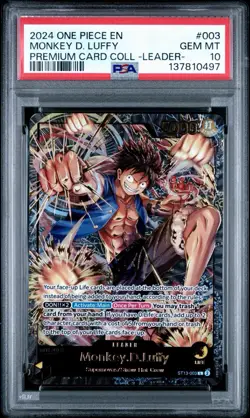2024 ONE PIECE PREMIUM COLLECTION MONKEY D LUFFY # 003 PSA 10 - Image 1