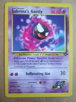 Sabrina's Gastly - 97/132 - Common WOTC TCG—Gym Challenge Pokemon Card - Image 1