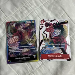 Two One Piece Card Game 3rd Anniversary Monkey D. Luffy Promo Card Set Leader - Image 1