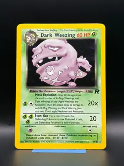 Pokemon Dark Weezing 14/82 Team Rocket Holo Rare 60 HP English Card - Image 1