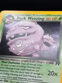 Pokemon Dark Weezing 14/82 Team Rocket Holo Rare 60 HP English Card - Image 2