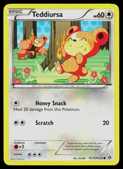 Pokemon Card - Teddiursa Legendary Treasures: Radiant Collection RC15/RC25 Holo - Image 1