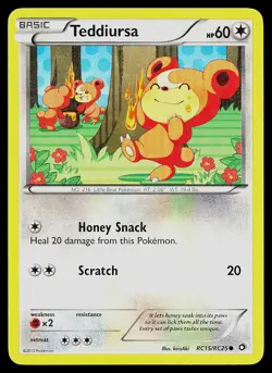 Pokemon Card - Teddiursa Legendary Treasures: Radiant Collection RC15/RC25 Holo - Image 1