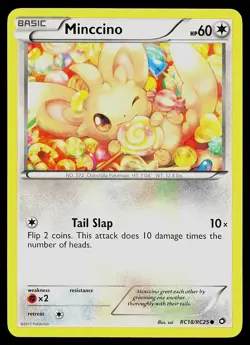 Pokemon Card - Minccino Legendary Treasures: Radiant Collection RC18/RC25 Holo - Image 1