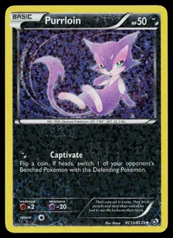 Pokemon Card - Purrloin Legendary Treasures: Radiant Collection RC13/RC25 Holo - Image 1