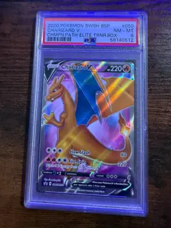 Pokemon TCG - PSA 8 Charizard V SWSH050 SWSH: Sword & Shield Promo Cards Holo - Image 1