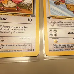 Wizards Pokemon Card Lot Jungle Spearow 62/64 & Fearow 36/64 1st Ed EN HP - Image 5
