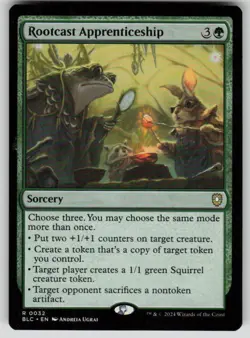 Rootcast Apprenticeship Rare Commander: Bloomburrow 32 MTG Near Mint - Image 1