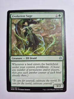 Magic the Gathering mtg - Evolution Sage - War of the Spark WAR - NM - Image 1