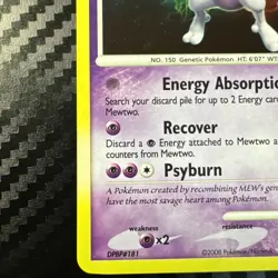 Pokemon TCG Mewtwo 9/100 Majestic Dawn Holo Rare LP - Image 4