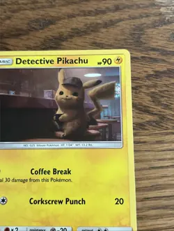 Detective Pikachu Coffee Break Pokemon Holo Card Holographic - Image 5