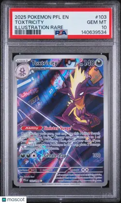 2025 Pokemon PFL EN-Phantasmal Flames Toxtricity Illustration Rare PSA 10 103/94 - Image 1