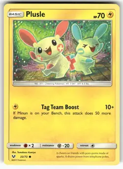 Plusle Shining Legends Common Pokemon Lightly played - Image 1