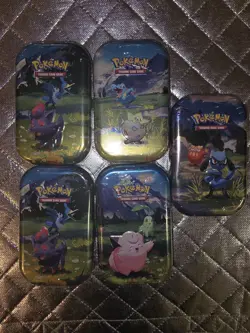 Pokemon TCG - Ascended Heroes Mini Tin Art Set Factory Sealed/New Lot Of 5 - Image 1