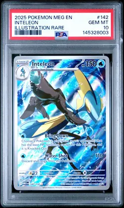 2025 POKEMON MEG EN-MEGA EVOLUTION ILLUSTRATION RARE #142 INTELEON PSA 10 - Image 1