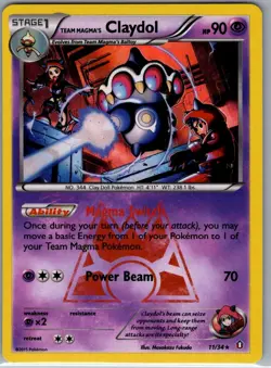 Team Magma's Claydol 11/34 Holo Double Crisis - Pokemon Card - NM - Image 1