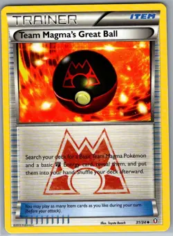 Team Magma's Great Ball 31/34 Non Holo Double Crisis - Pokemon Card - NM - Image 1