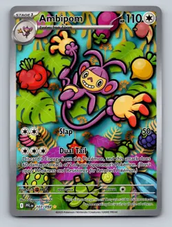 Pokemon TCG Ambipom Holo Illustration Rare ME02: Phantasmal Flames 107/094 - Image 1