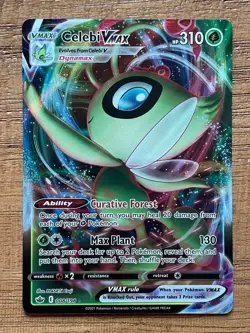 POKEMON TCG CELEBI VMAX ULTRA RARE FULL ART HOLO FOIL 008/198 - Image 1