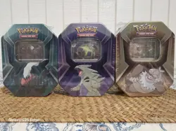 Pokemon TCG Triple Whammy Tin Complete Set of 3 Darkrai Tyranitar Slaking Sealed - Image 1